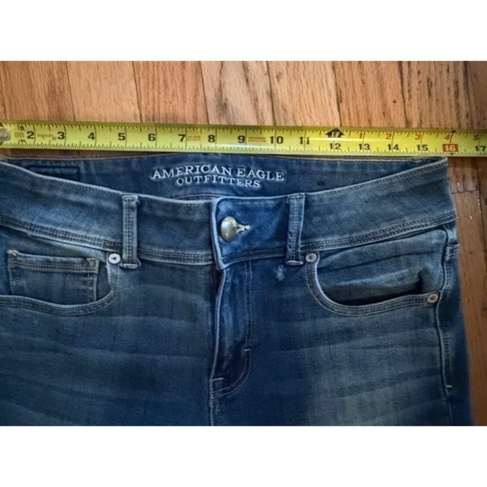American Eagle Bootcut Jeans 8‎ Regular 360 Super Stretch Med Wash Denim T57-17 - Picture 2 of 7